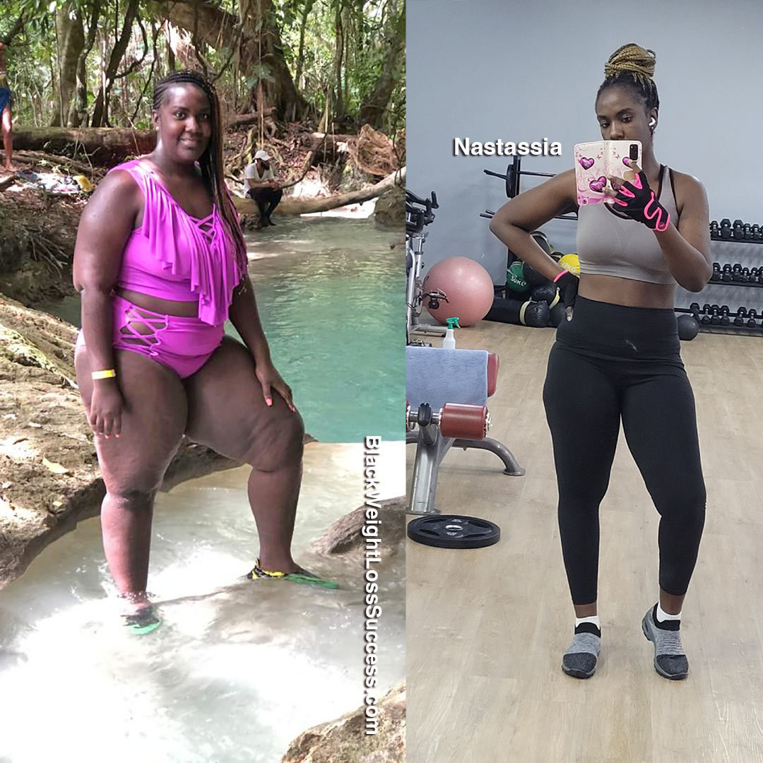 Nastassia lost 55 pounds